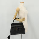 GUCCI Hand Bag Leather Black Gold 101676 Auth am12616V-29