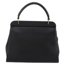 GUCCI Hand Bag Leather Black Gold 101676 Auth am12616V-3