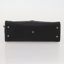 GUCCI Hand Bag Leather Black Gold 101676 Auth am12616V-9