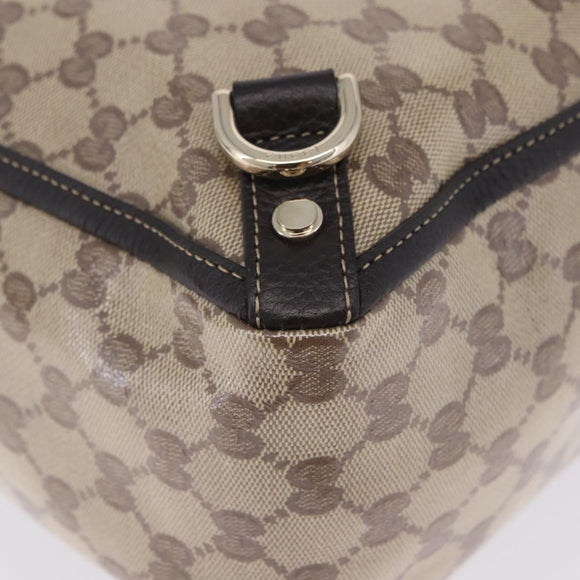 GUCCI GG Crystal Tote Bag Coated Canvas Beige Gold 293580 Auth am12617V