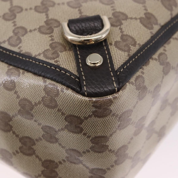 GUCCI GG Crystal Tote Bag Coated Canvas Beige Gold 293580 Auth am12617V