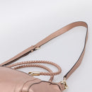 GUCCI Bella Bamboo Hand Bag Leather 2way Pink Gold 282300 Auth am12618A-10