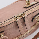 GUCCI Bella Bamboo Hand Bag Leather 2way Pink Gold 282300 Auth am12618A-16