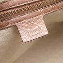 GUCCI Bella Bamboo Hand Bag Leather 2way Pink Gold 282300 Auth am12618A-17