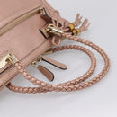 GUCCI Bella Bamboo Hand Bag Leather 2way Pink Gold 282300 Auth am12618A-7