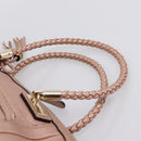 GUCCI Bella Bamboo Hand Bag Leather 2way Pink Gold 282300 Auth am12618A-8