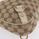 GUCCI GG Canvas Shoulder Bag Beige Gold 130738 Auth am12619V-15