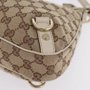 GUCCI GG Canvas Shoulder Bag Beige Gold 130738 Auth am12619V-16