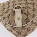 GUCCI GG Canvas Shoulder Bag Beige Gold 130738 Auth am12619V-17