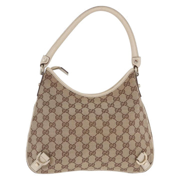 GUCCI GG Canvas Shoulder Bag Beige Gold 130738 Auth am12619V - 0