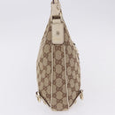 GUCCI GG Canvas Shoulder Bag Beige Gold 130738 Auth am12619V-4