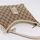 GUCCI GG Canvas Shoulder Bag Beige Gold 130738 Auth am12619V-6