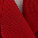 CHANEL Skirt Setup Jacket Cotton Red CC Auth am12620-10