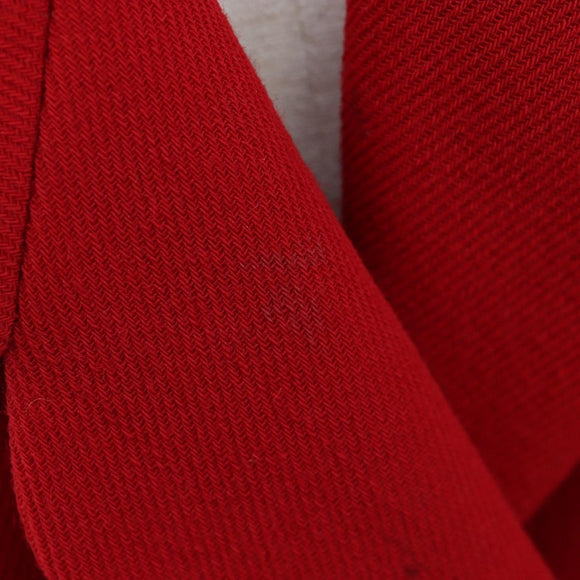 CHANEL Skirt Setup Jacket Cotton Red CC Auth am12620