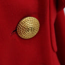 CHANEL Skirt Setup Jacket Cotton Red CC Auth am12620-12