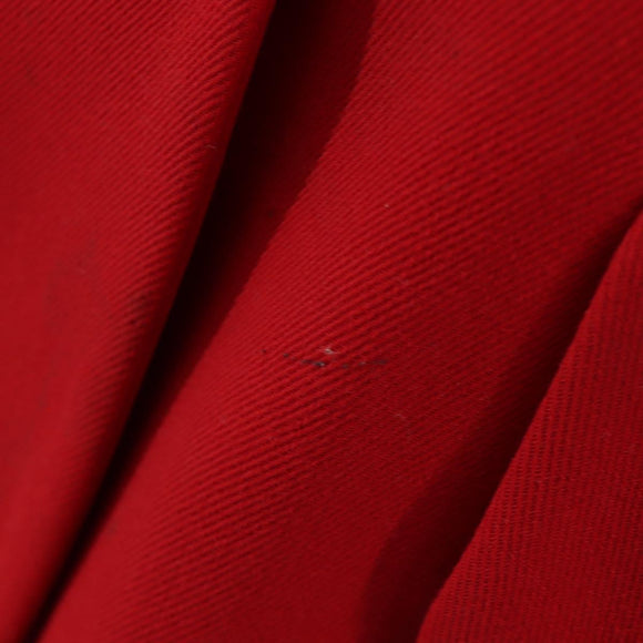 CHANEL Skirt Setup Jacket Cotton Red CC Auth am12620