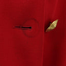 CHANEL Skirt Setup Jacket Cotton Red CC Auth am12620-19