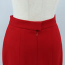 CHANEL Skirt Setup Jacket Cotton Red CC Auth am12620-21