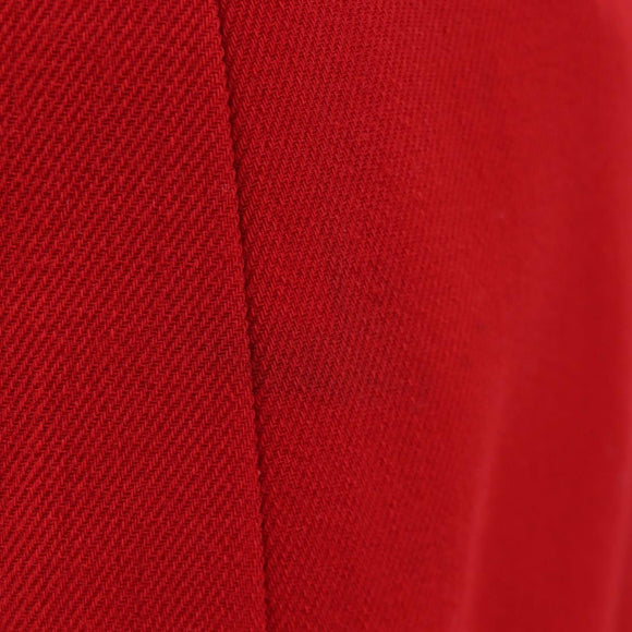 CHANEL Skirt Setup Jacket Cotton Red CC Auth am12620