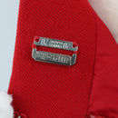 CHANEL Skirt Setup Jacket Cotton Red CC Auth am12620-24