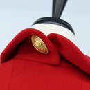CHANEL Skirt Setup Jacket Cotton Red CC Auth am12620-5
