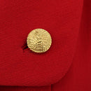 CHANEL Skirt Setup Jacket Cotton Red CC Auth am12620-8
