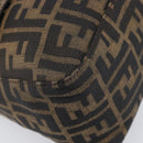 FENDI Zucca Canvas Mamma Baguette Shoulder Bag Brown Black Auth am12622V-13