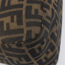 FENDI Zucca Canvas Mamma Baguette Shoulder Bag Brown Black Auth am12622V-15