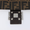 FENDI Zucca Canvas Mamma Baguette Shoulder Bag Brown Black Auth am12622V-18