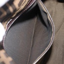 FENDI Zucca Canvas Mamma Baguette Shoulder Bag Brown Black Auth am12622V-24