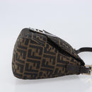 FENDI Zucca Canvas Mamma Baguette Shoulder Bag Brown Black Auth am12622V-4