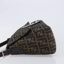 FENDI Zucca Canvas Mamma Baguette Shoulder Bag Brown Black Auth am12622V-5