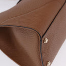 GUCCI G Jackie Bag Taurillon Clemence Leather Brown Gold 130995 Auth am12624M-10