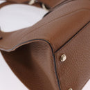 GUCCI G Jackie Bag Taurillon Clemence Leather Brown Gold 130995 Auth am12624M-12
