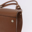 GUCCI G Jackie Bag Taurillon Clemence Leather Brown Gold 130995 Auth am12624M-13