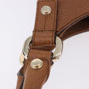 GUCCI G Jackie Bag Taurillon Clemence Leather Brown Gold 130995 Auth am12624M-17