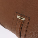 GUCCI G Jackie Bag Taurillon Clemence Leather Brown Gold 130995 Auth am12624M-18