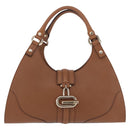 GUCCI G Jackie Bag Taurillon Clemence Leather Brown Gold 130995 Auth am12624M-2
