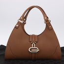 GUCCI G Jackie Bag Taurillon Clemence Leather Brown Gold 130995 Auth am12624M-27