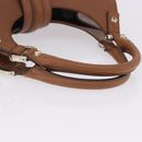 GUCCI G Jackie Bag Taurillon Clemence Leather Brown Gold 130995 Auth am12624M-7