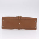 GUCCI G Jackie Bag Taurillon Clemence Leather Brown Gold 130995 Auth am12624M-9