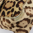 FENDI Mamma Baguette Shoulder Bag Harako leather Beige Silver Auth am12627SAM-11