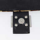 FENDI Mamma Baguette Shoulder Bag Harako leather Beige Silver Auth am12627SAM-19