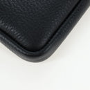 BURBERRY Shoulder Pouch Leather Black Gold Auth am12646V-18
