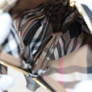 BURBERRY Shoulder Pouch Leather Black Gold Auth am12646V-10