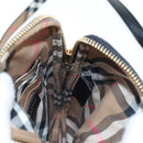 BURBERRY Shoulder Pouch Leather Black Gold Auth am12646V-22