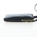BURBERRY Shoulder Pouch Leather Black Gold Auth am12646V-4