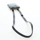 BURBERRY Shoulder Pouch Leather Black Gold Auth am12646V-7