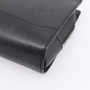 CARTIER Clutch Bag Leather Black Silver Auth am12649A-10