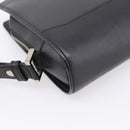 CARTIER Clutch Bag Leather Black Silver Auth am12649A-11
